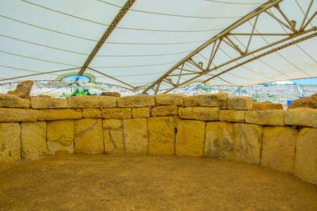 Mnajdra neolithic temple on Maltaの写真素材