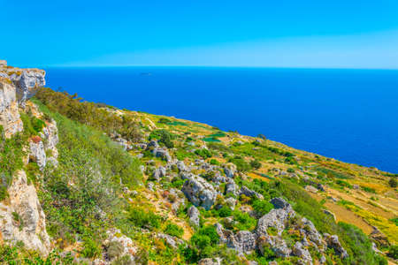 View towards Dingli cliffs on Maltaの写真素材
