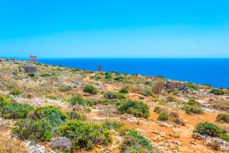 Maltese coast near Hagar Qim and Mjandra templesの写真素材