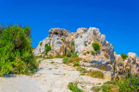 Bronze Age Grain silos on Maltaの写真素材