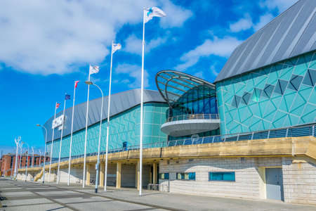 LIVERPOOL, UNITED KINGDOM, APRIL 7, 2017: View of the ECHO convention center in Liverpool, England