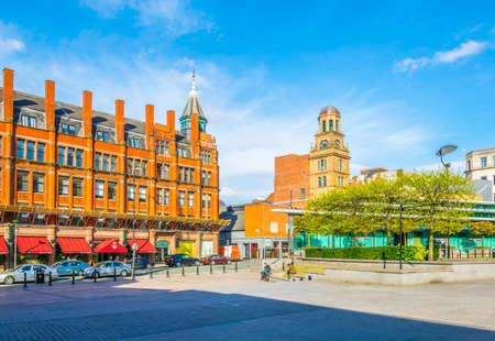 MANCHESTER, UNITED KINGDOM, APRIL 11, 2017: View of the Great northern square in Manchester, Englandのeditorial素材