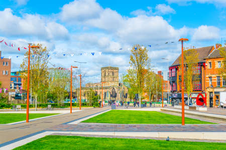 LEICESTER, UNITED KINGDOM, APRIL 10, 2017: St. Nicholas Church in Leicester, Englandのeditorial素材