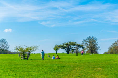 STAMFORD, UNITED KINGDOM, APRIL 9, 2017: View of Burghley estate in Stamford, Englandのeditorial素材