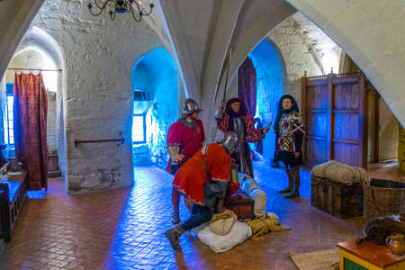 WARWICK, UNITED KINGDOM, APRIL 8, 2017: View of a chamber of the Warwick castle, Englandのeditorial素材