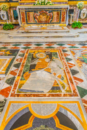 MDINA, MALTA, MAY 2, 2017: Tombs inside of the St. Paul's Cathedral at Mdina, Maltaのeditorial素材