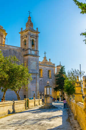 MDINA, MALTA, MAY 2, 2017: Parish Church of St Paul & Grotto Of St Paul at mdina