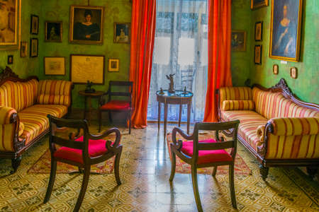 VALLETTA, MALTA, MAY 3, 2017: Interior of Casa Rocca Piccola in Valletta, Maltaのeditorial素材
