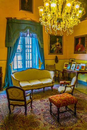 VALLETTA, MALTA, MAY 3, 2017: Interior of Casa Rocca Piccola in Valletta, Malta