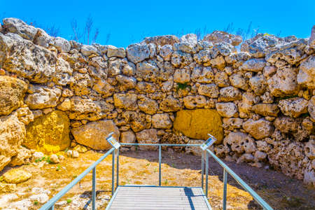 Ggantija neolithic temple at Xaghra, Gozo, Maltaの写真素材