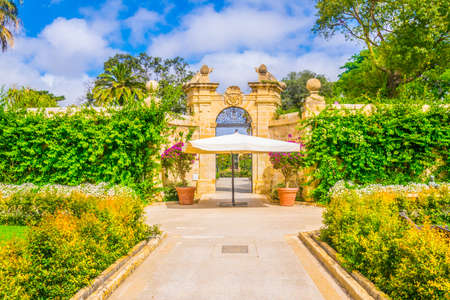 Gardens of Palazzo Parisio in Naxxar, Maltaのeditorial素材
