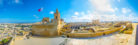View of the Il-Kastell citadel in Victoria, Gozo, Maltaの写真素材