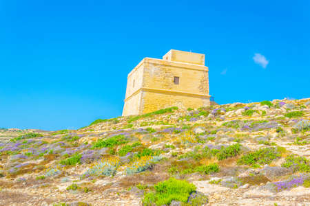 Dwejra tower on Gozo, Maltaの写真素材