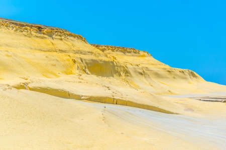 View of rugged seacoast of Gozo near Marsalforn, Gozo, Malta