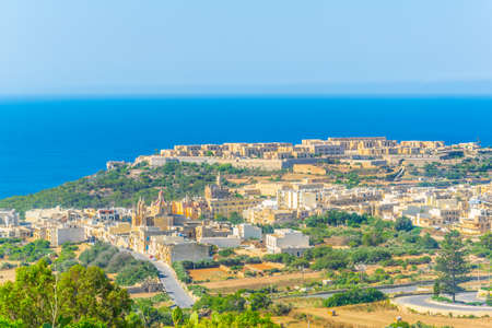 Aerial view of Mgarr on Gozo, Maltaの写真素材