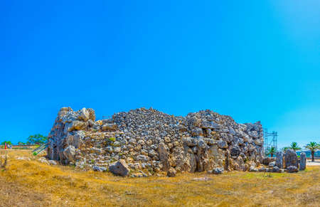 Ggantija neolithic temple at Xaghra, Gozo, Maltaの写真素材