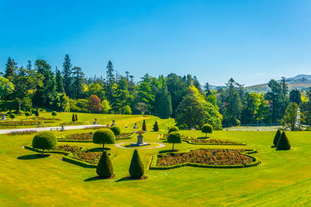 Gardens of the Powerscourt estate in Irelandの写真素材