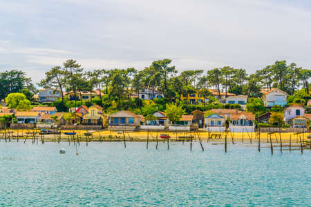 Coastline of Arcachon bay in Franceの写真素材