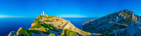 Far Formentor lighthouse at Mallorca, Spainの写真素材