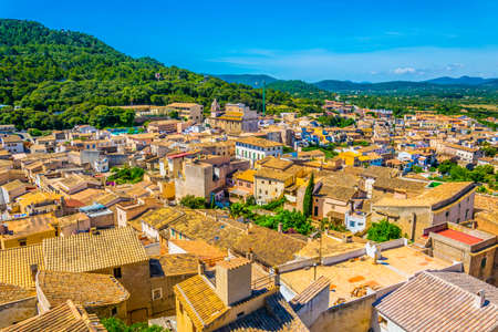 Aerial view of Capdepera town, Mallorca, Spain