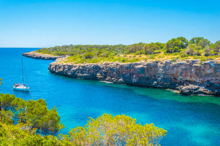 Cala Pi bay at Mallorca, Spainの写真素材