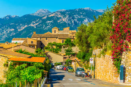 Aerial view of Fornalutx, Mallorca, Spainのeditorial素材