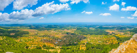 Aerial view of mainland of Mallorca, Spainの写真素材
