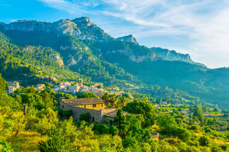 Aerial view of Estellencs, Mallorca, Spain