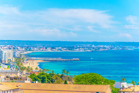 Aerial view of Badia de Palma bay at Mallorca