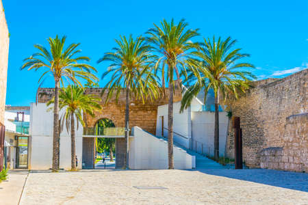 An old fortress hosting Es Baluard art museum in Palma de Mallorca, Spainのeditorial素材