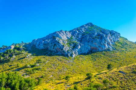 Rocky landscape of Cap Formentor, Mallorca, Spainの写真素材