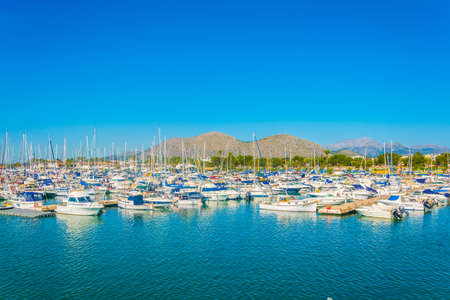 Marina at Port d'Alcudia, Mallorca, Spainのeditorial素材