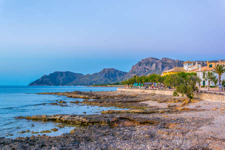 Sunset view of Colonia de sant pere, Mallorca, Spainの写真素材