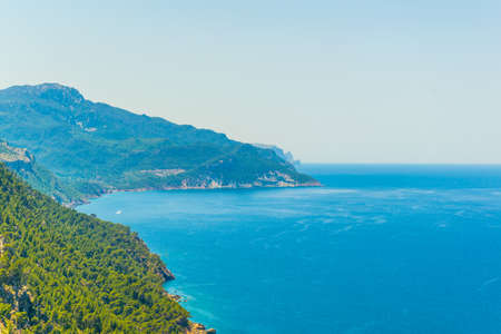 Ragged coast of Mallorca near port de Soller, Spain