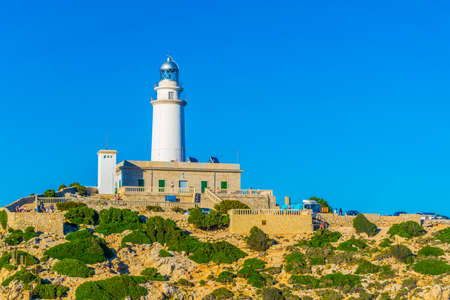 Far Formentor lighthouse at Mallorca, Spainの写真素材