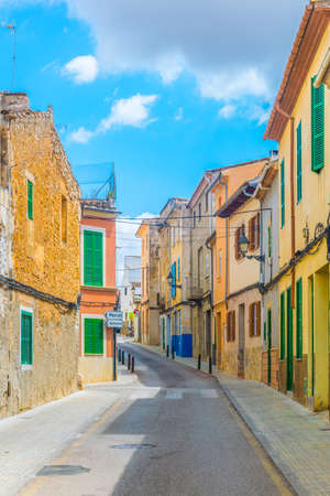 View of a narrow street in Felanitx, Mallorca, Spain