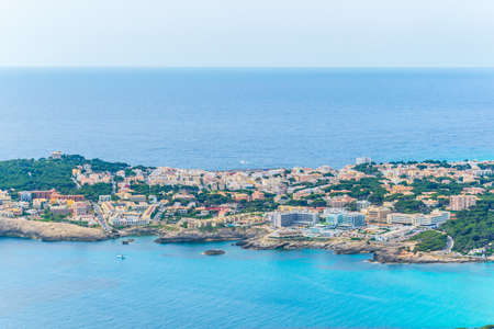 Aerial view of Cala Ratjada, Mallorca, Spainの写真素材