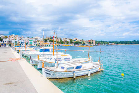 Portocolom town on Mallorca, Spainのeditorial素材