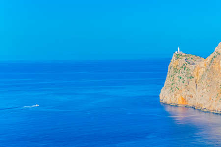 Far Formentor lighthouse at Mallorca, Spainの写真素材