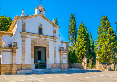 El Calvari chapel at Pollenca, Mallorca, Spainの写真素材
