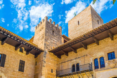 The royal Almudaina palace in Palma de Mallorca, Spainのeditorial素材