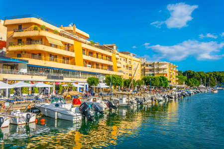 PORTO CRISTO, SPAIN, MAY 20, 2017: Marina at Porto Cristo, Mallorca, Spainのeditorial素材
