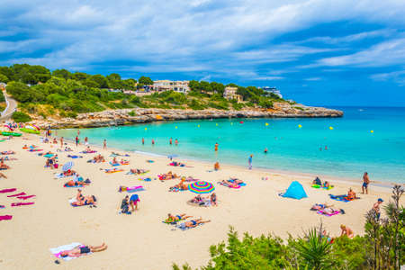 CALA MARCAL, SPAIN, MAY 20, 2017: Cala Marcal beach at Mallorca, Spainのeditorial素材
