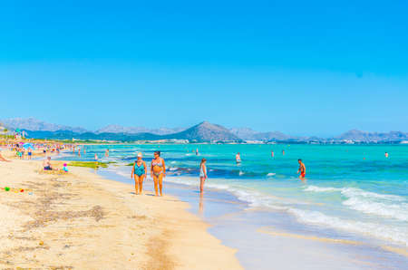CAN PICAFORT, SPAIN, MAY 23, 2017: Playa de Muro at Can Picafort, Spainのeditorial素材