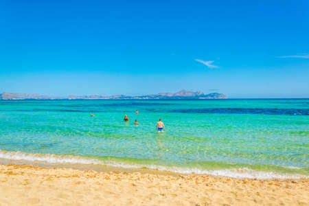 CAN PICAFORT, SPAIN, MAY 23, 2017: Playa de Son Baulo at Can Picafort, Spainのeditorial素材