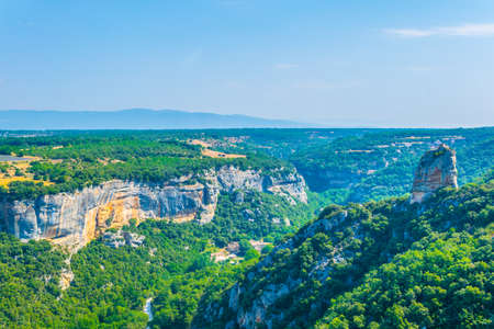Nature surrounding Buoux castle in France