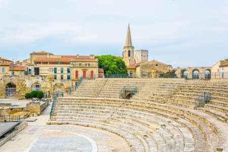 Ruins of an antique theatre in Arles, Franceの写真素材