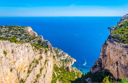 Calanque d'en vau at les Calanques national park in France