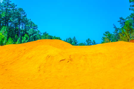 Les Ocres du Roussillon - a former ochre quarry in southern Franceの写真素材