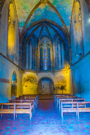 PERPIGNAN, FRANCE, JUNE 27, 2017: Interior of the Palace of the Kings of Majorca in Perpignan, Franceのeditorial素材